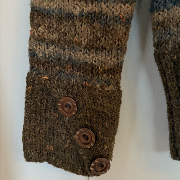 BKE Buckle Sweater L Vintage Y2K V-neck LS Top Women’s Large 12-14 Buttons - Picture 5 of 5